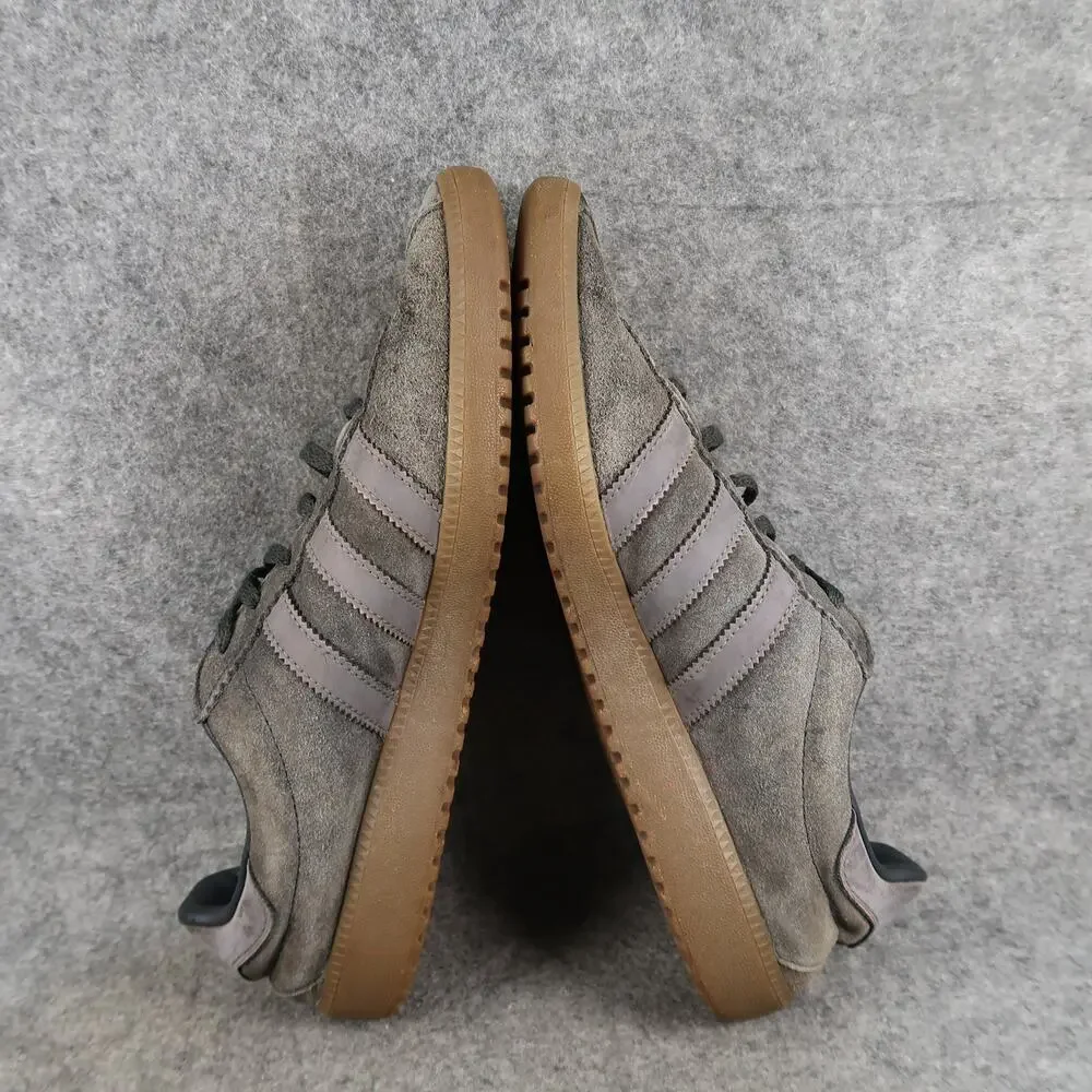 Adidas Shoes Mens 9 Casual Bermuda Sneakers Grey Suede Lace Up Lifestyle Trainer